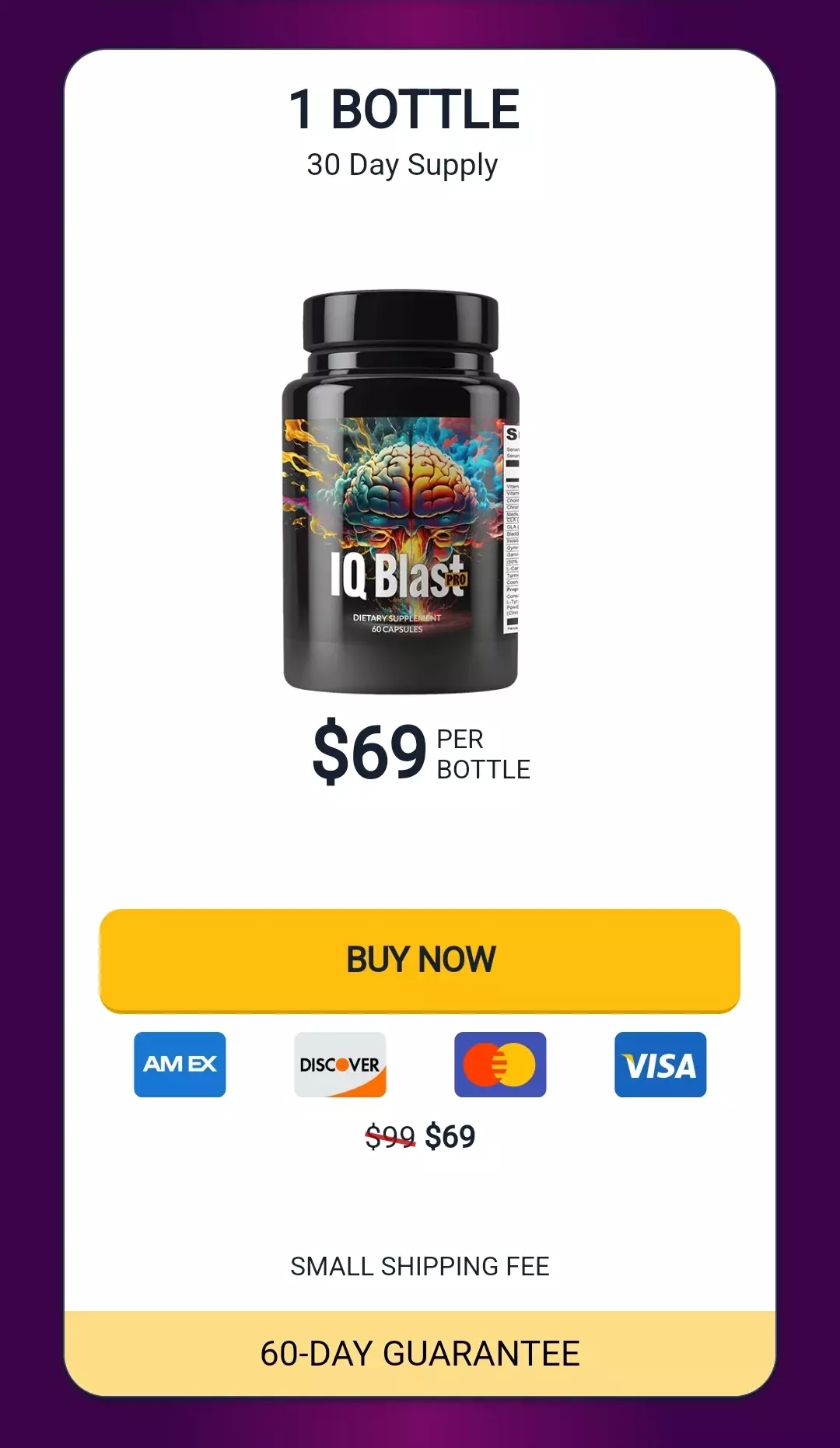 IQ Blast Pro™ 1 bottle pricing